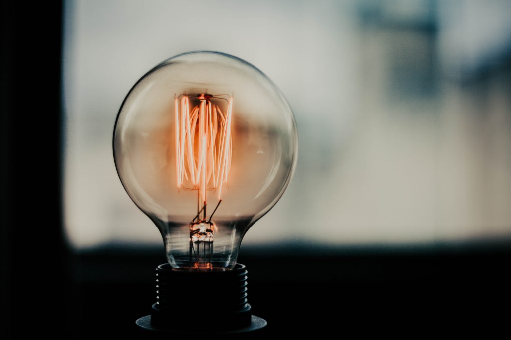 light bulb indicating a smart idea
