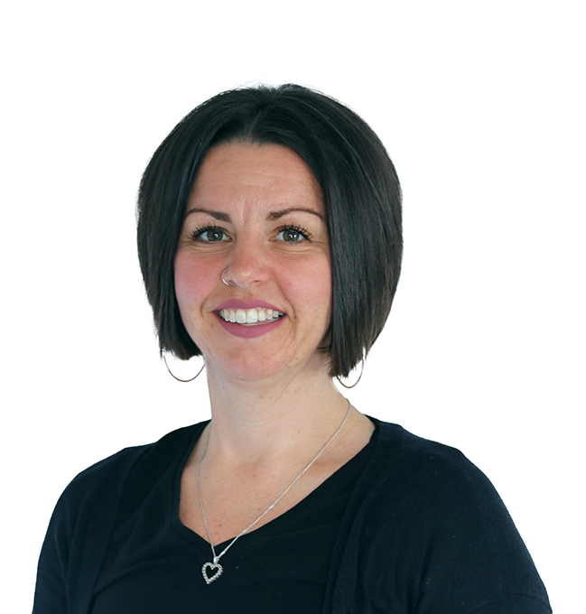 portrait of julie witzel on a white background