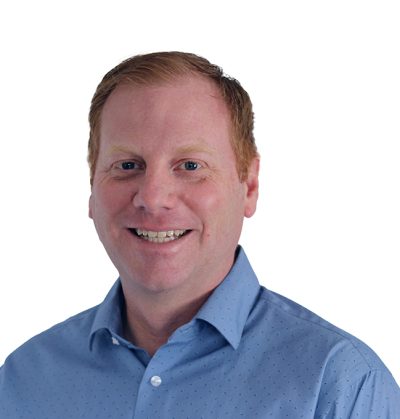 portrait of andrew raymer on a white background